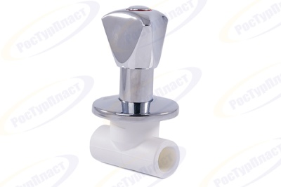 Вентиль PPR с хромированной ручкой, RTP (РосТурПласт) В Томске