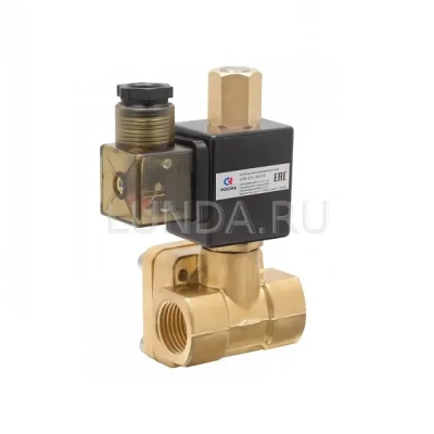 Клапан соленоидный с сервоприводом и катушкой, двухходовой, непрямого действия (нормально открытый), Росма В Томске