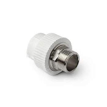 Муфта PPR комбинированная, с наружной резьбой, под ключ