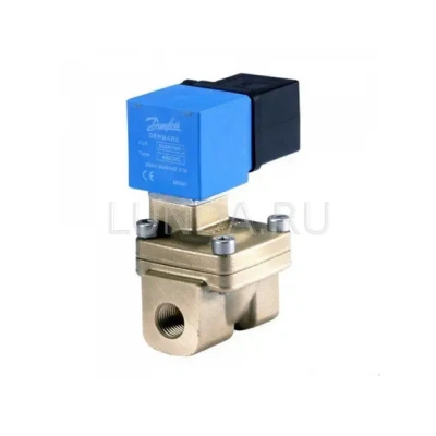 Клапан соленоидный EV220W 10-50, с сервоприводом, с катушкой, уплотнение NBR (нормально открытый), Danfoss В Томске